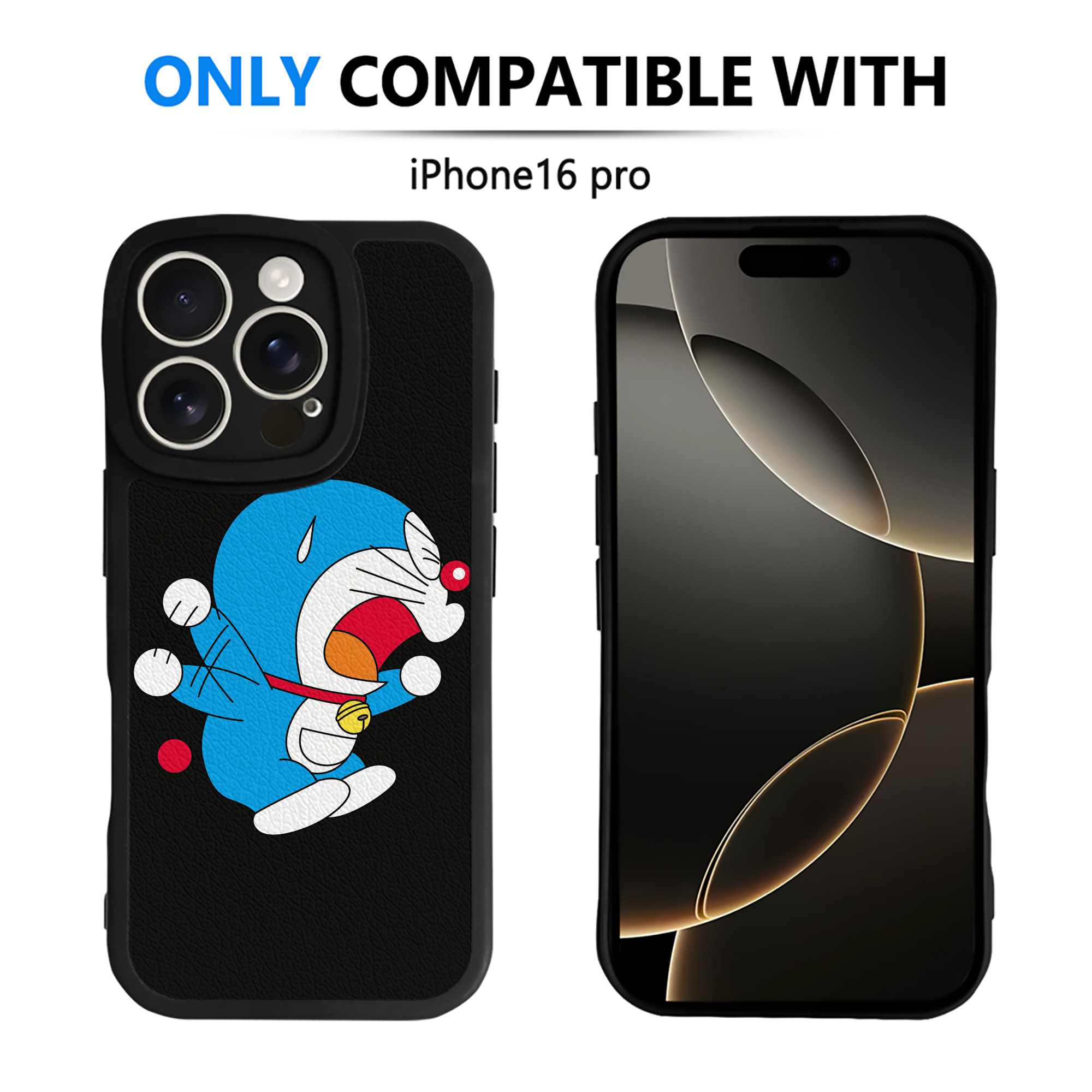 （画像用） ドラえもん Doraemon 【iPhone 16シリーズ対応】シリコンスマホケース（レザー調） 材質：シリコン
